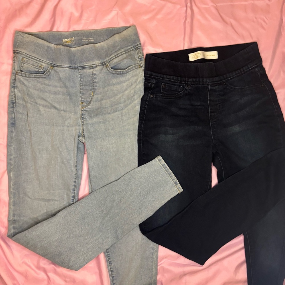 Signature by Levi Strauss Women's Jeggings in Light Gray and Dark Gray